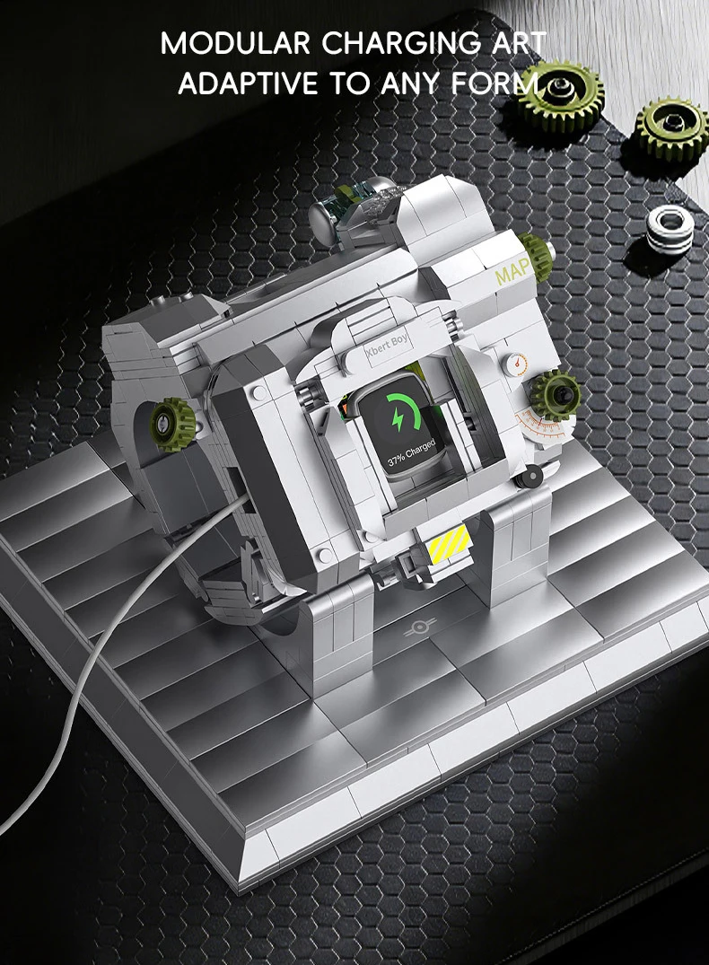 Technologie-Bausteine: Cyber-Mechanisches Armband-Modell, Smartwatch-Ladestation, Bausteine für Erwachsene, Geschenke – Detail 2