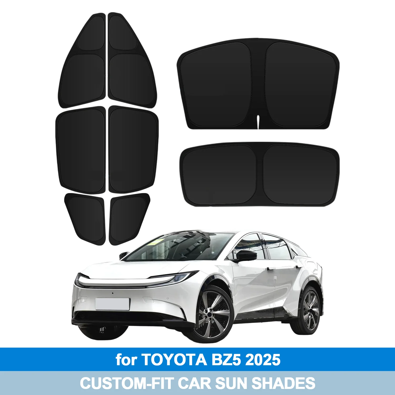 

For TOYOTA BZ5 2025 Windshield Sun Shade Side Window Shades Cover Sun Visor Shield Privacy Protection