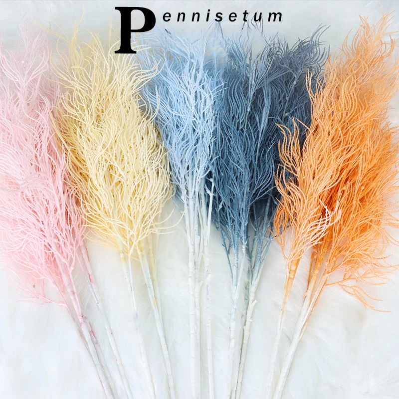 90CM Artificial Green Plant Phoenix Tail Grass Artificial Flower Wedding Decoration Home Flower Art Flower Arrangement Material