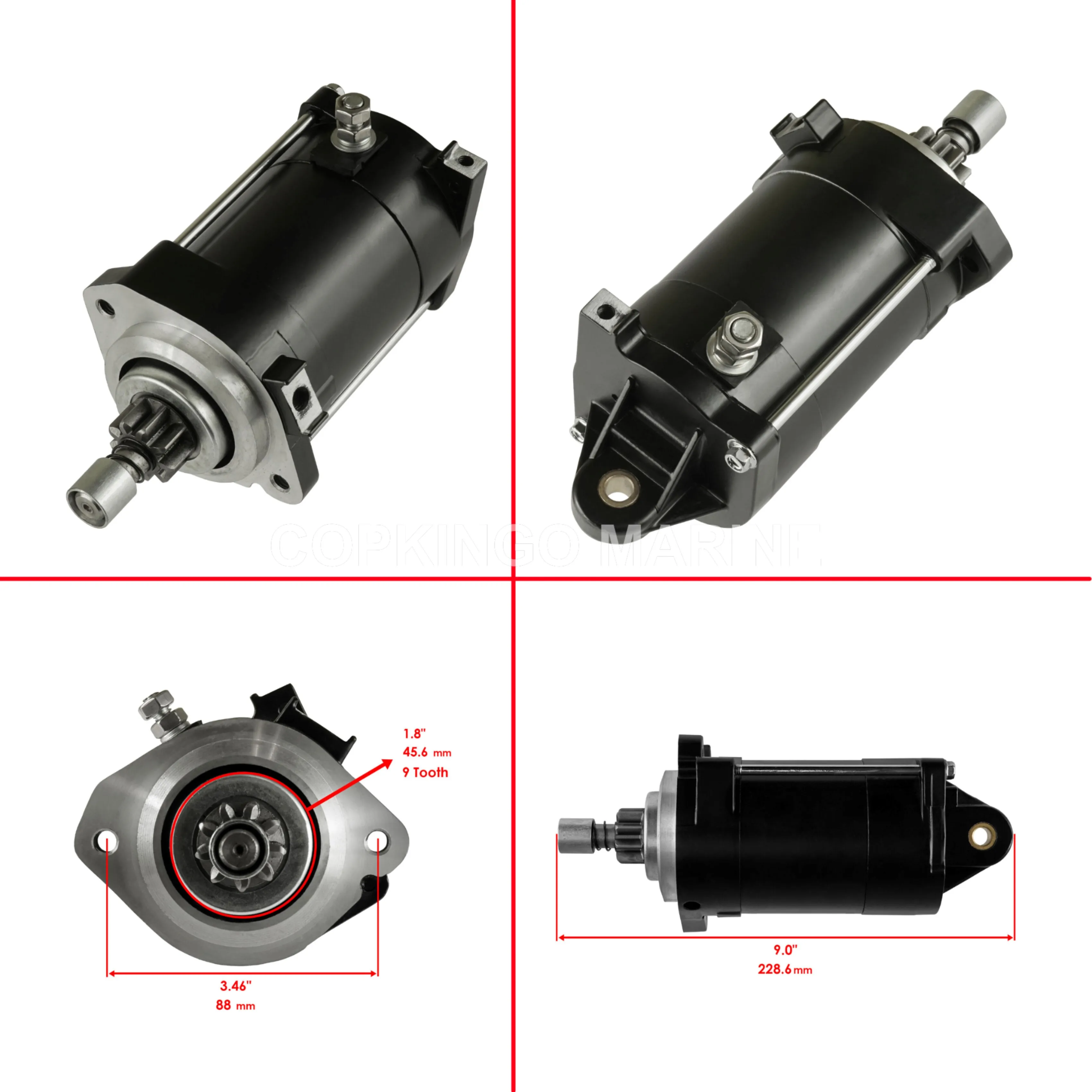 Boat Start Motor For YAMAHA Outboard Motor Parts 115-250HP 9T STARTER 6K7-81800-00 61H-81800-00 69W-81800;6N7-81800