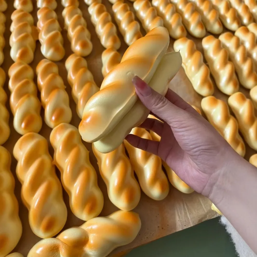 Squishy Simulate Fried Dough Twists Squeeze Toy Stress Relief Slow Rising Sensory Fidget for Anxiety ADHD Autism Gifts for Kids
