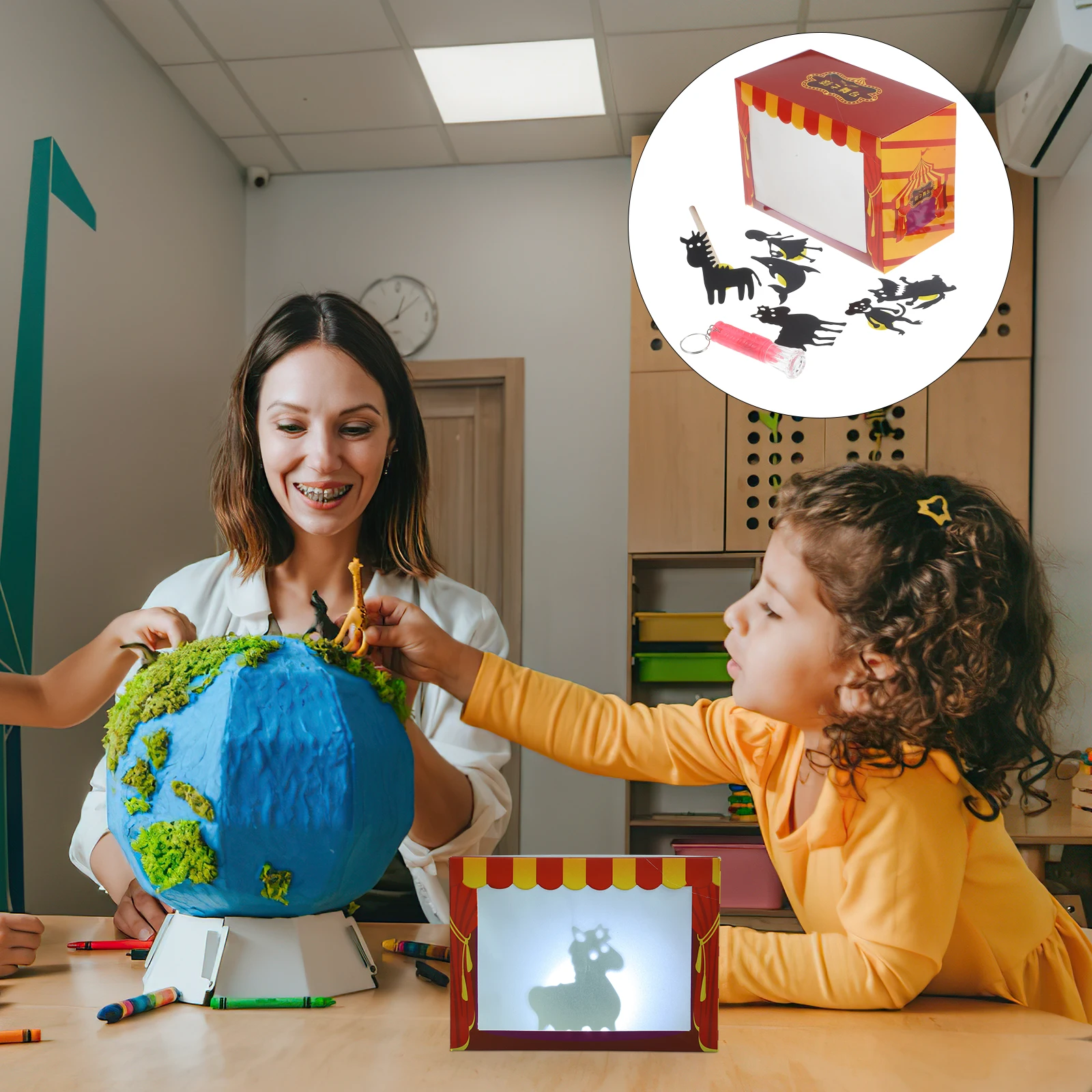 

1 set Shadow Puppet Teaching Aids Hand Puppets Kit Kids Puzzle DIY Craft Educational Toy Portable