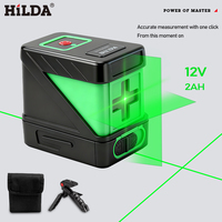 HILDA 2 Lines Laser Level Self Levelling Green Beams Laser Horizontal & Vertical Cross-Line