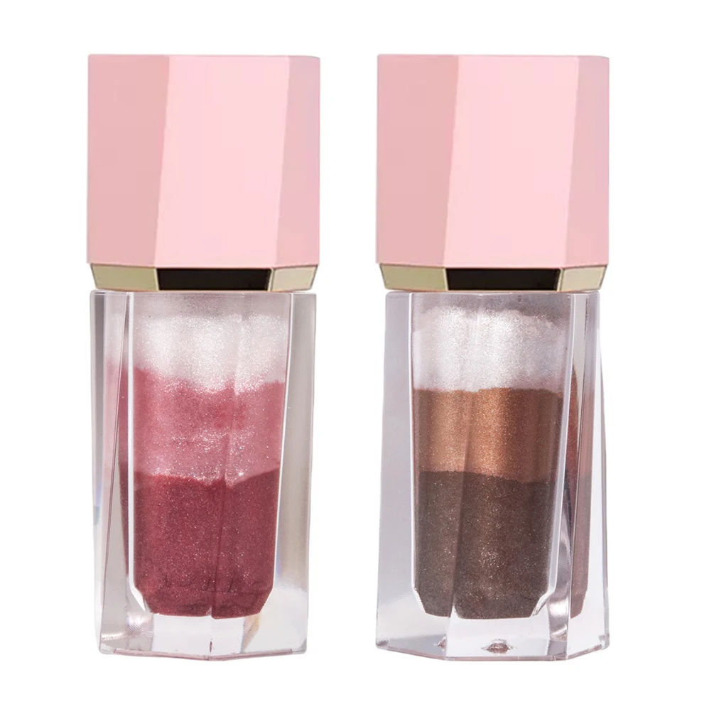 Brillo de labios Private Labe, logotipo personalizado, brillo de labios de perla brillante de diamante de 3 colores, maquillaje humectante de larga duración vegano