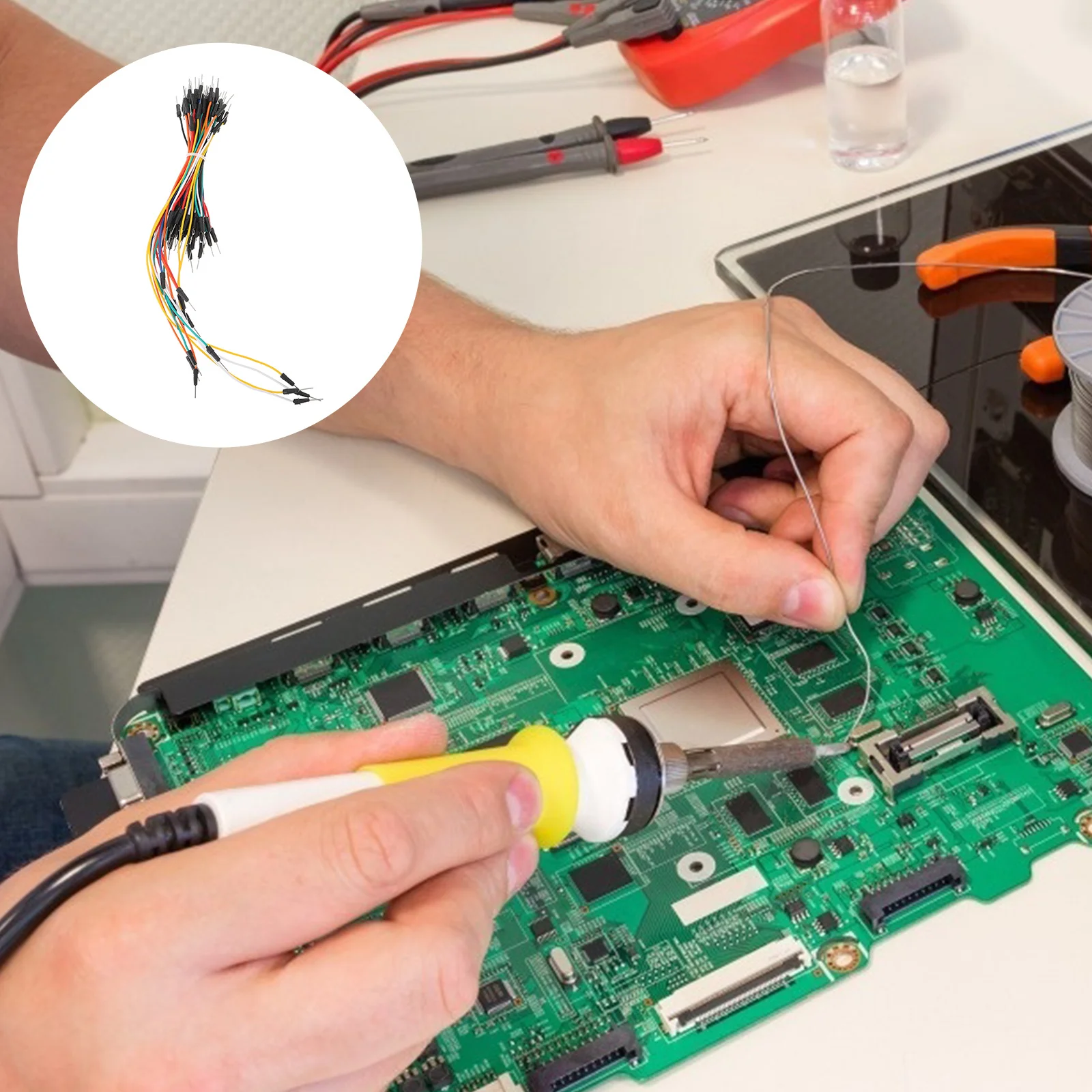 

120Pcs Jumper Wire Male to Male Premium Solderless Breadboard Wires for Prototyping Circuit Flexible Cable Set