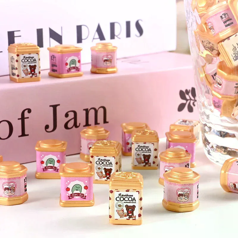 5 pezzi mini simulazione barattolo di caramelle cucina bottiglia di conservazione degli alimenti mobili giocattoli per la decorazione della casa delle bambole