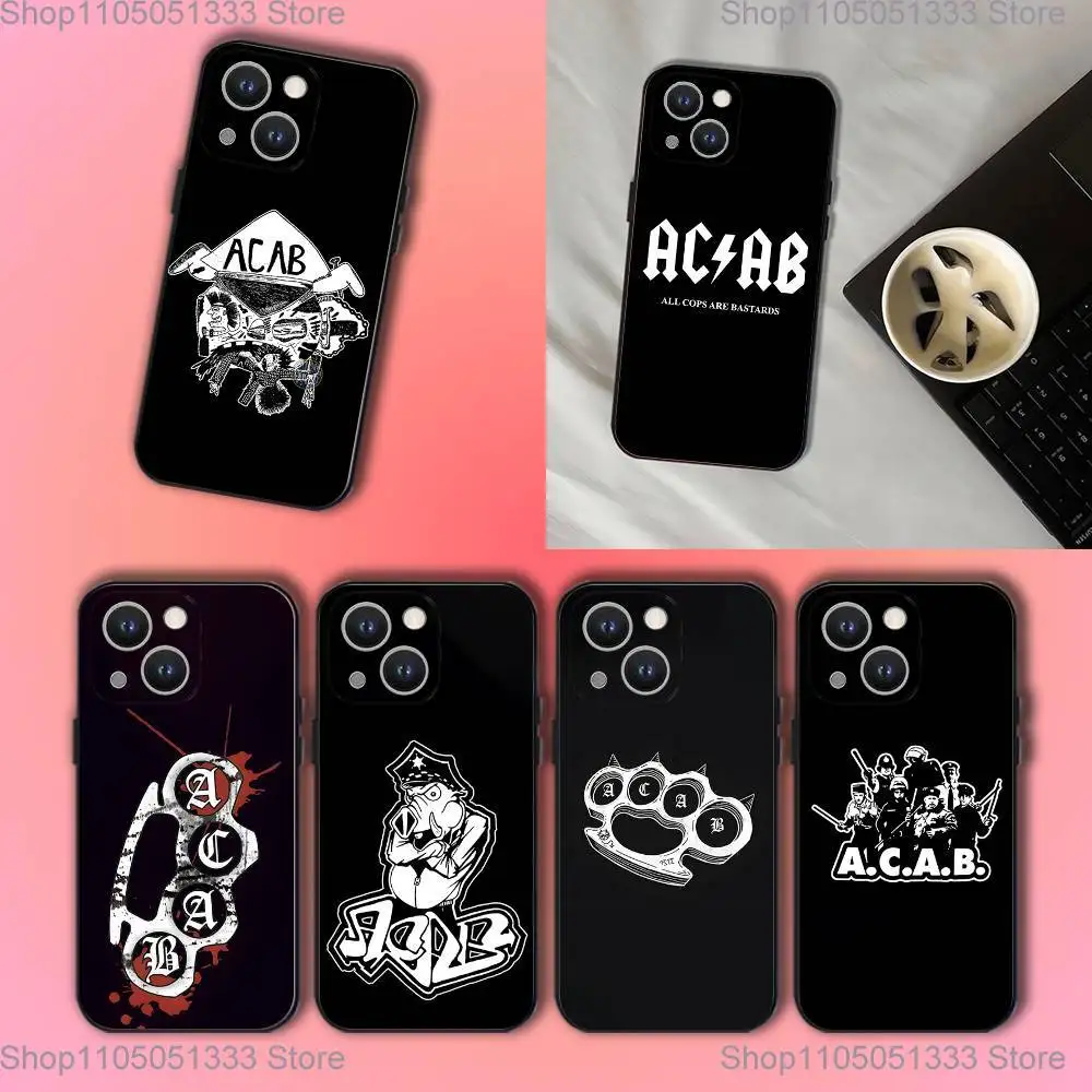 

Acab Ultras Phone Case For iPhone 16,15,14,13,12,11,Pro,XS,Max,XR,Plus,E,SE4,Mini Black Soft Cover