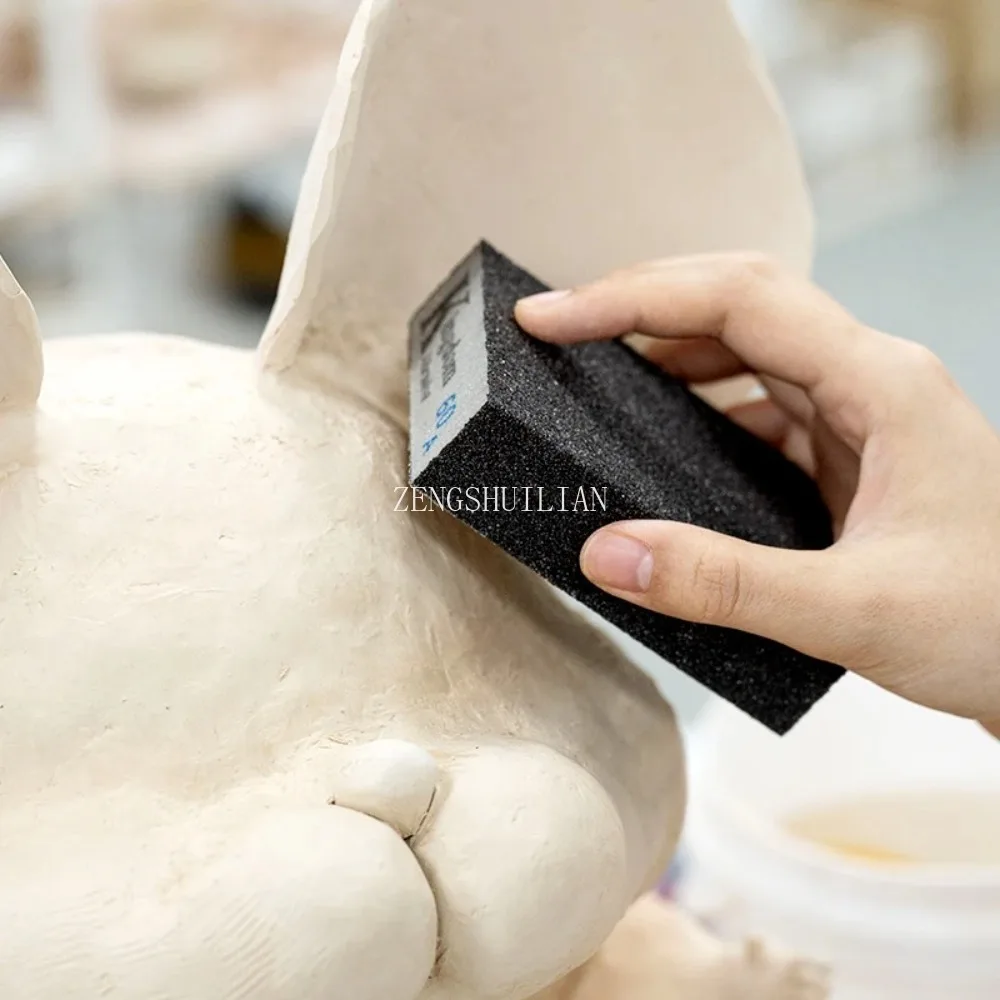 10pcs:Sponge Removing Rust Carborundum Eraser Cleaning Brush Descaling Clean Rub Cooktop Pot Kitchen Sponge Tools 100x70x26mm