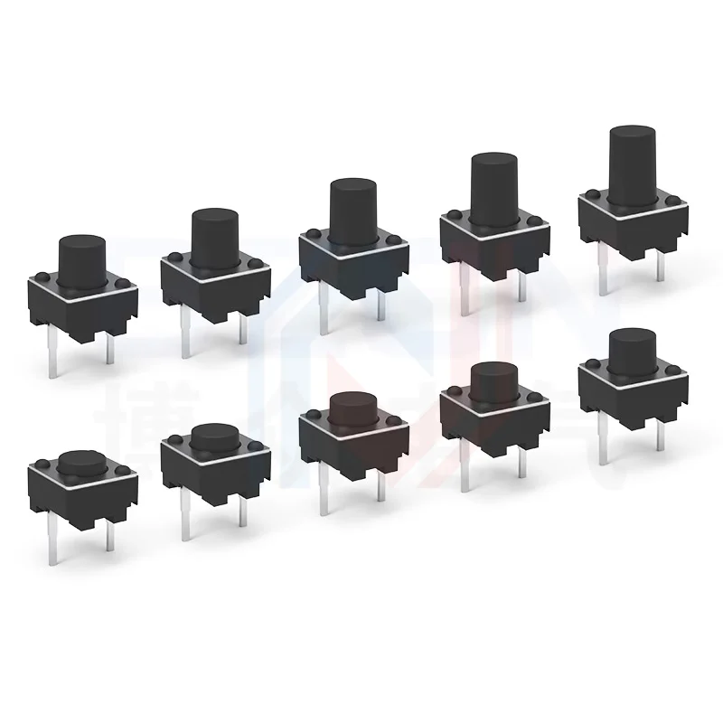 Tact Push Button Switch 12V Copper 2PIN DIP2 SMD Micro Switch 6X6X5 4.3 5 5.5 6 7 8 9 10 11 12 13 15MM TV Toys home use Button