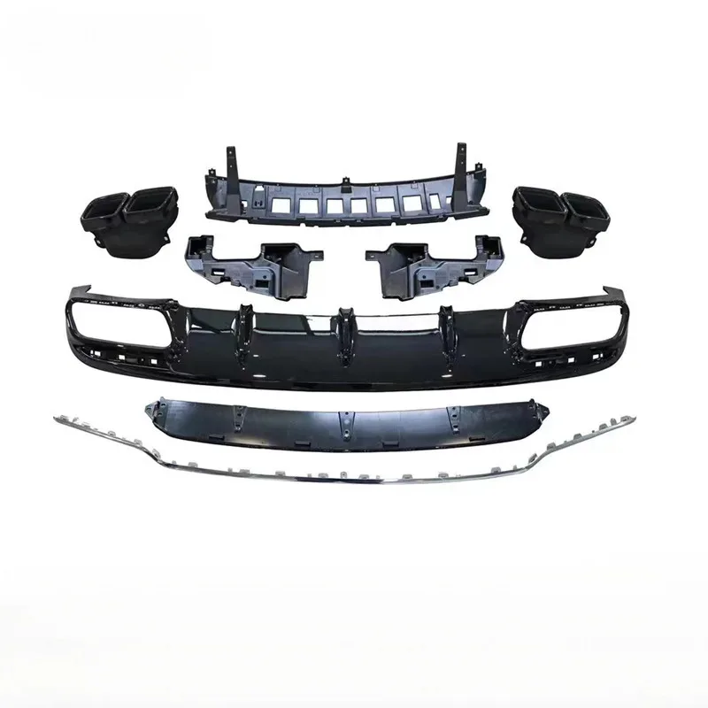 

2019 S Class W217 S63 Coupe Rear Diffuser and Muffler Tips for W217 S63 Coupe Diffuser with Exhaust Pipes