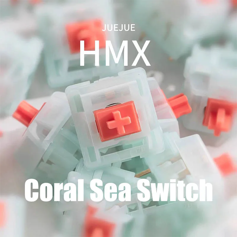 Coral Sea Switch HIFI Linear 5Pin 37g 45g Mechanical Keyboard Factory lubrication Custom Games Switches For AULA F75 AJAZZ AK820