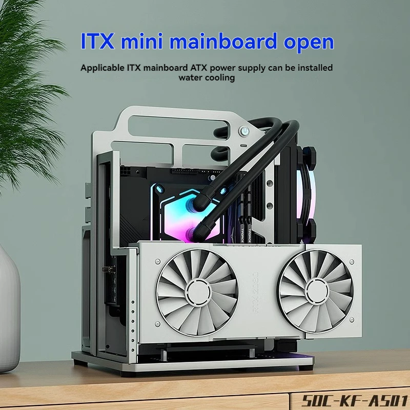 ITX Motherboard Simple Aluminum Frame Portable Support for Water-cooled Mounting Open Chassis