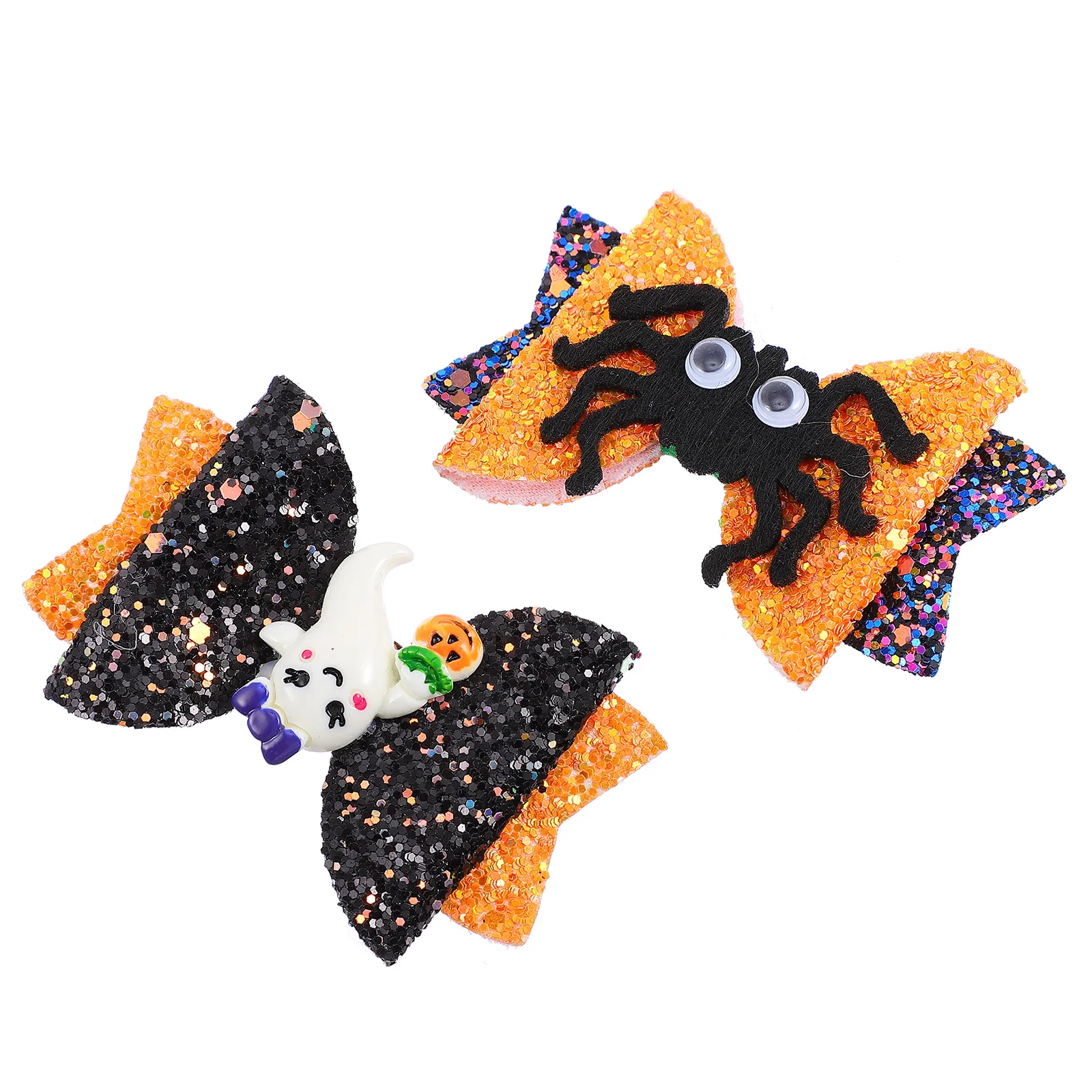 4 Pcs Children's Hairpin Halloween for Kids Cartoon Girl Headdress Bow Barrettes Iron Knot Clip Hairpins