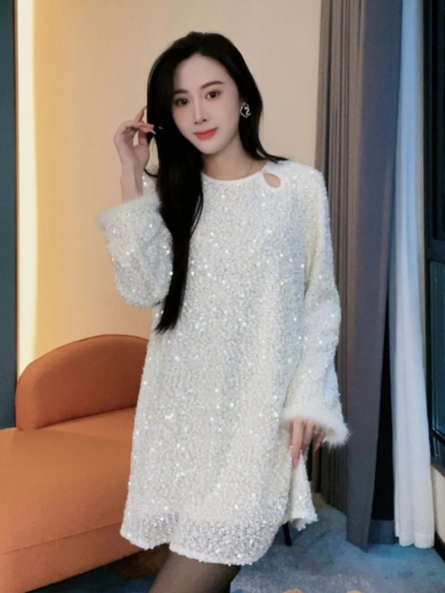 

Elegant Heavy-Worked Women's Shirt Fashionable Innerwear Trendy Top Coat High-End Feeling Commute Style Korean Loose Fit