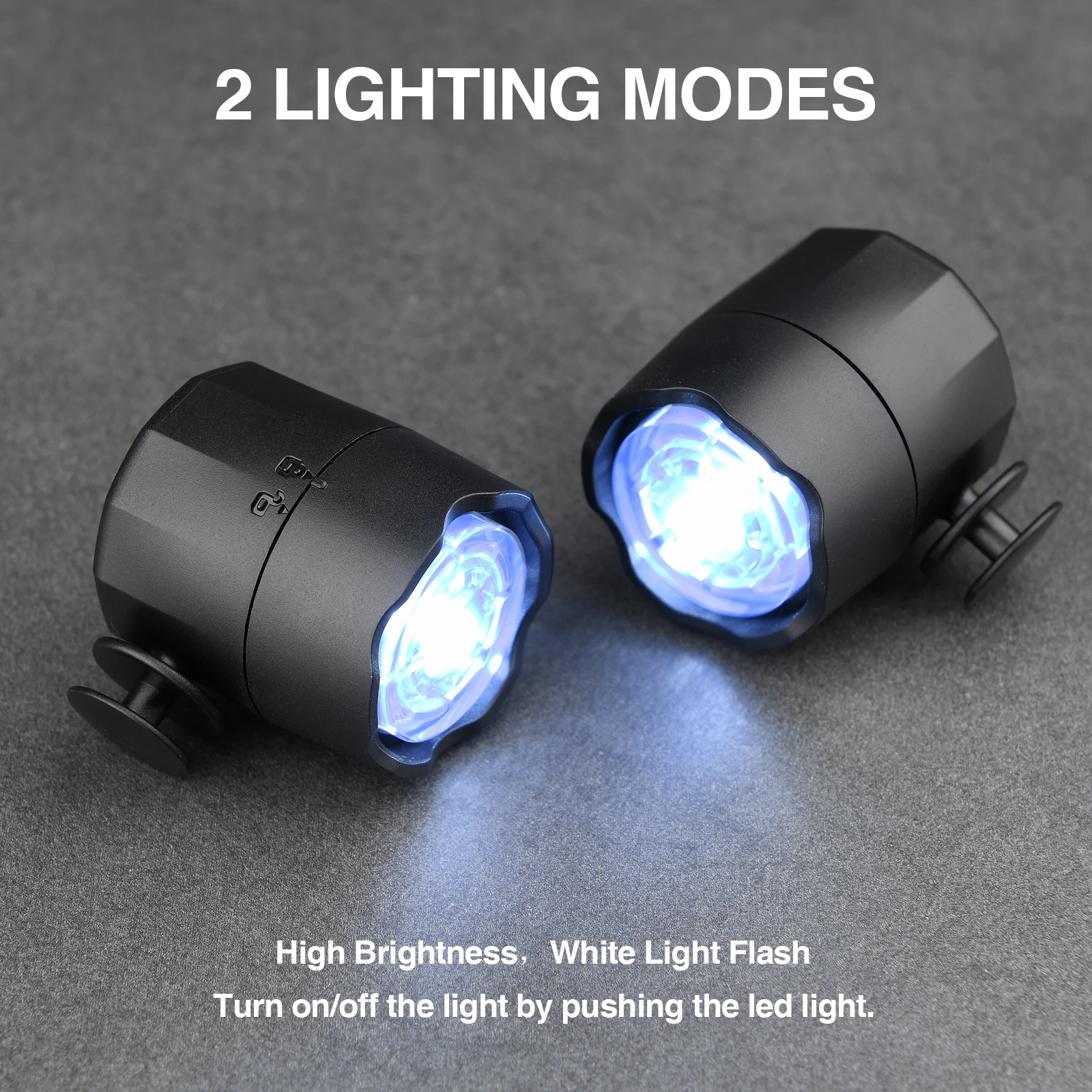 Rechargeable Headlights for Shoes Decoration, Acessórios para Corrida, Caminhada, Camping, Presente, Shoe Lights, Luz, 2pcs