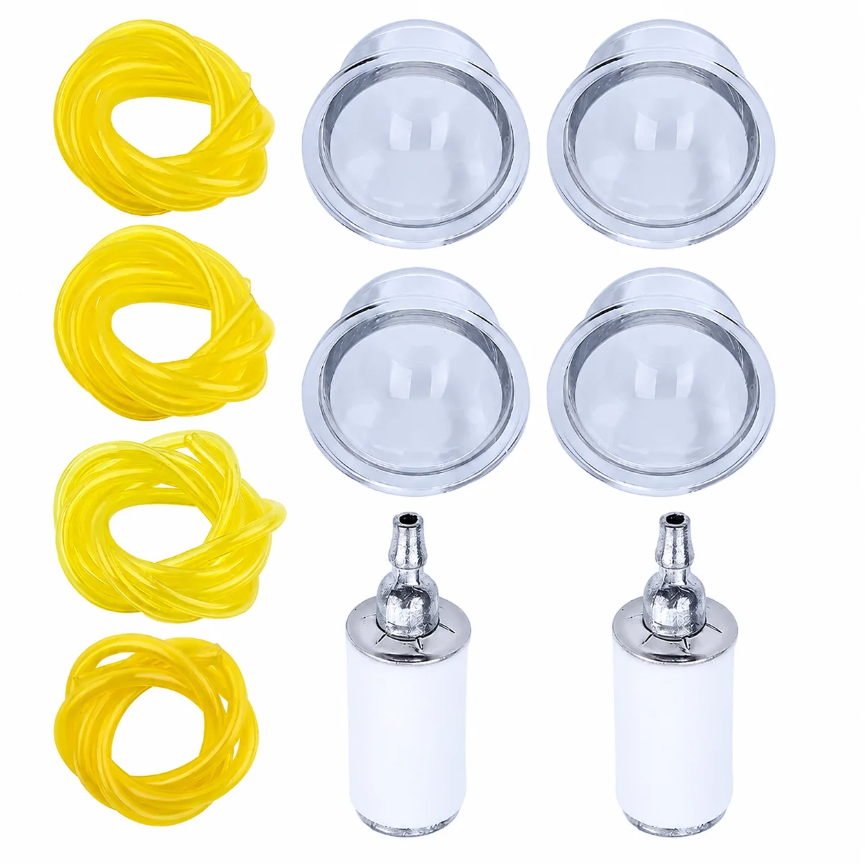 530095646 Fuel Filter Kit 2PCS with 4X Primer Bulb for Weedeater Husqvarna Echo Poulan Craftman Chainsaw Trimmer Blower