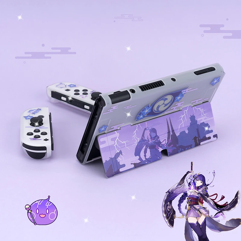 Purple Anime Switch Oled Case NS Switch Game Host Console Hard PC Cover Protection Case For Nintendo Switch Accessories