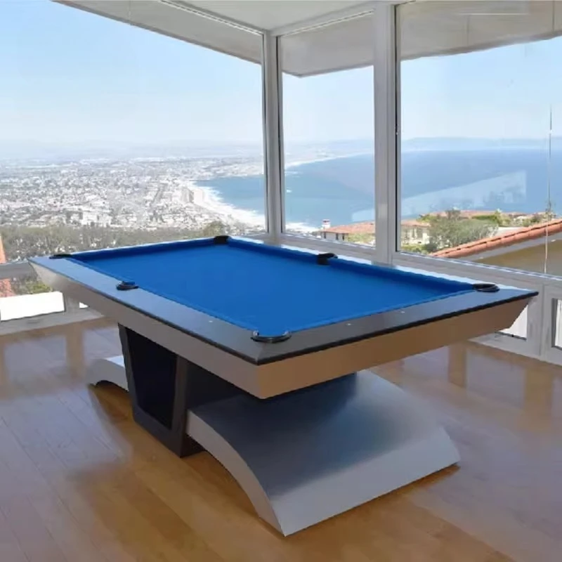 2026 New Luxury Indoor American 4-in-1 8FT 9FT Solid Wood Pool Table Dining Top Custom Size Leather Billiard Tables