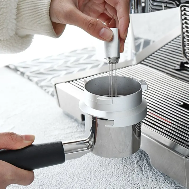 57MM Intelligent Dosing Ring Espresso Barista Profilter For Brewing Bowl Coffee Powder Delong 9 Coffee Power Anti-fly Tool