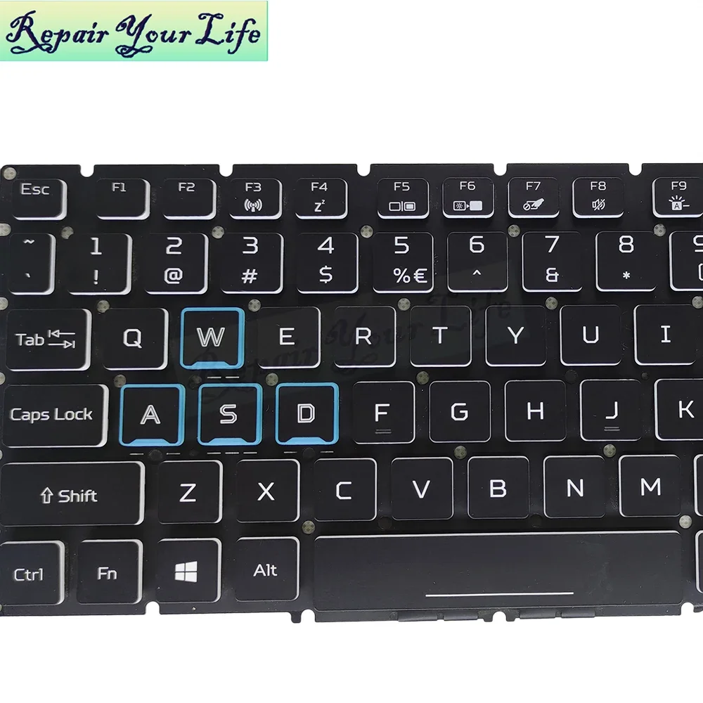 Imagem -03 - Teclado Retroiluminado Rgb para Acer Predator Helios 700 Ph71771 17 Polegadas Retroiluminação Colorida Inglesa Novo us ui