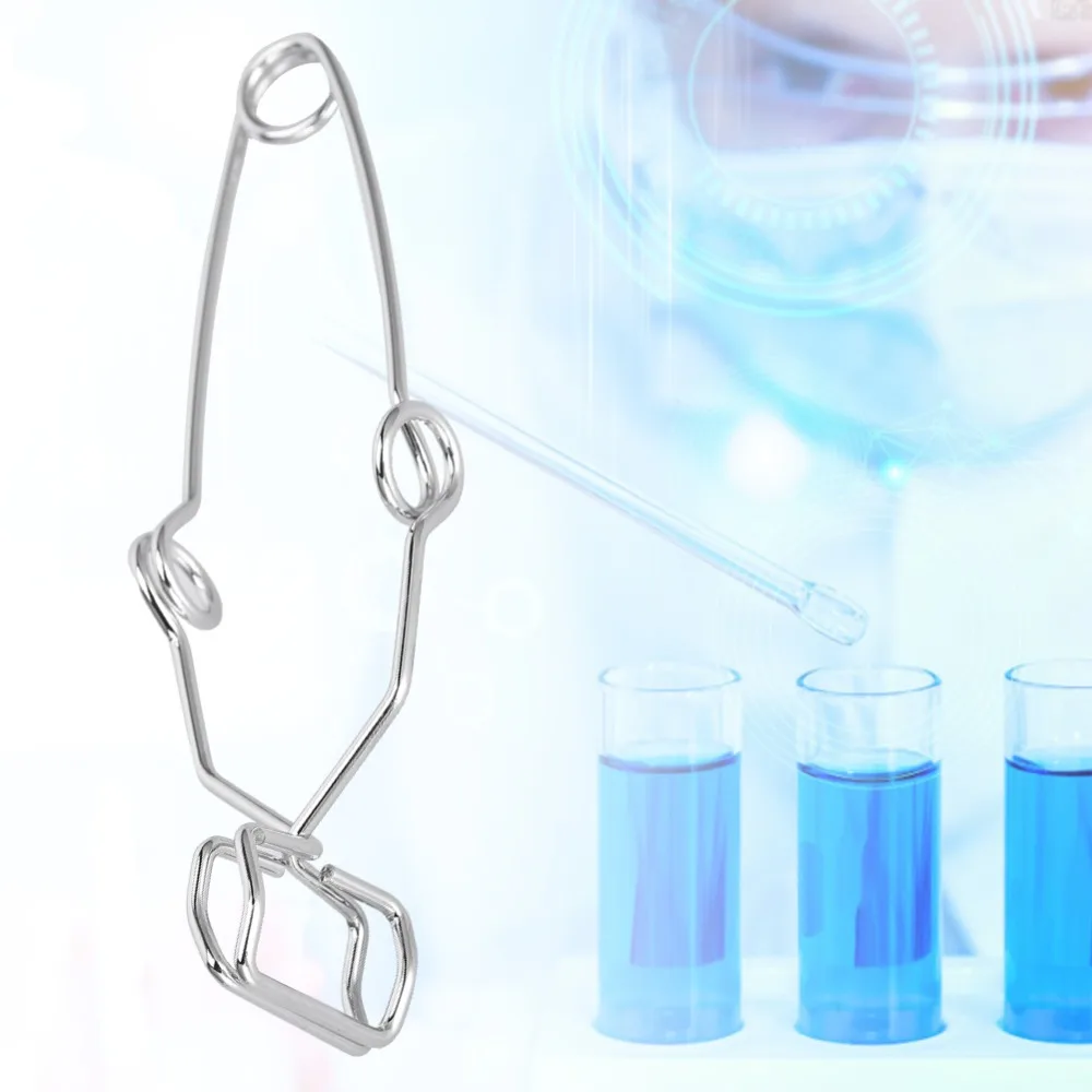 10Pcs Metal Made Test Tube Clamp Large Size Handheld Type Metal Test Tube Holder Spring Loaded Lightweight Centrifuge Tube Clamp