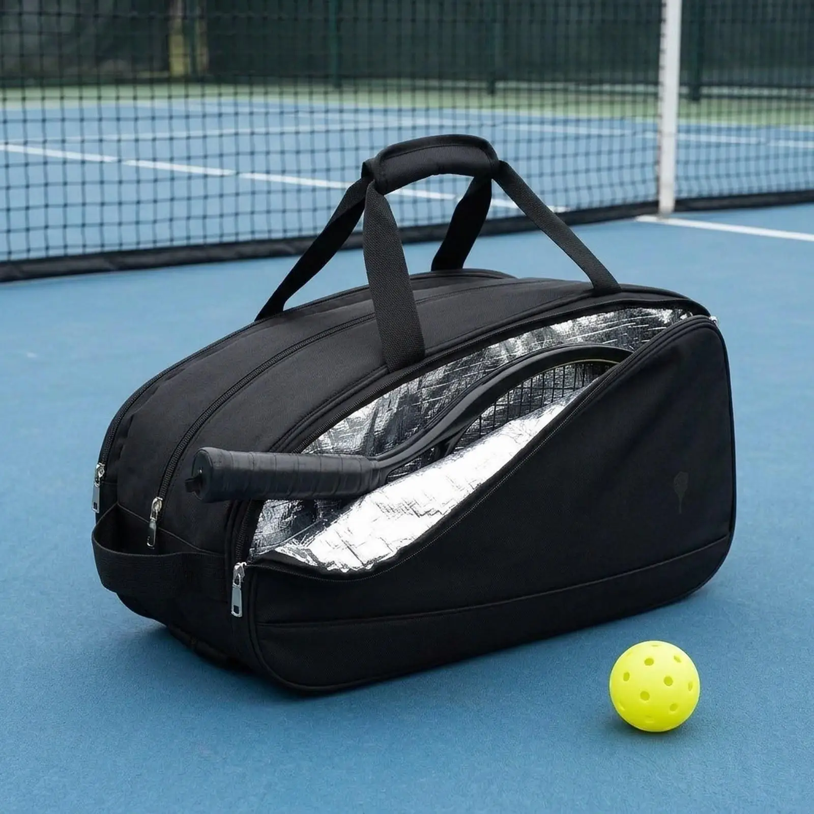 Tennis Bag Oxford Cloth Lightweight Racket Sports Tote Large Capacity Pickleball Paddle Bag for Outdoor Training
