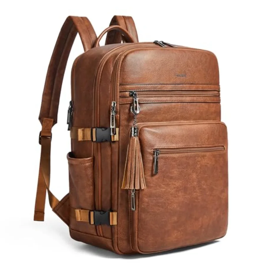 

Laptop Backpack for Women, Vegan Leather Backpack Work Computer Backpacks fits 16" Laptop, Water Resistant Teacher Nurse Casual