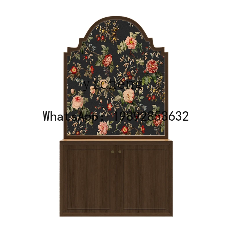 T16-entry door solid wood porch rack cabinet shoe cabinet custom screen partition living room home