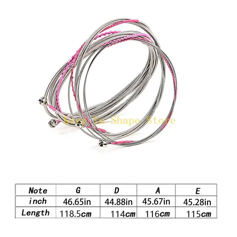 سلاسل باس كهربائية u1jc مجموعة 4 سلسلة من سلاسل الغيتار الفولاذ المقاوم للصدأ استبدال للغيتار الجيتار الكهربائي سهل الاستخدام #6