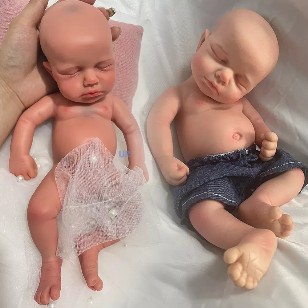 

Kids Parent Gift Soft 13" ifelike Silicone Reborn Baby Doll Loulou for New Year Halloween Thanksgiving Christmas Easter Festival