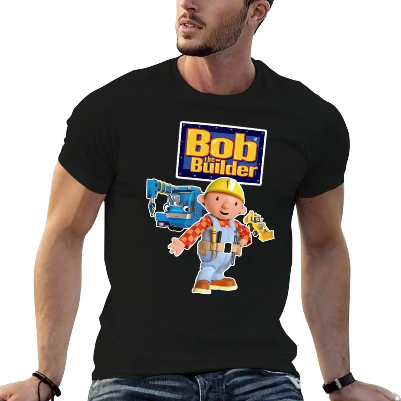 

Bob The Builder Abstract T-Shirt g man t shirts for men t shirts cotton 100% T-Shirt