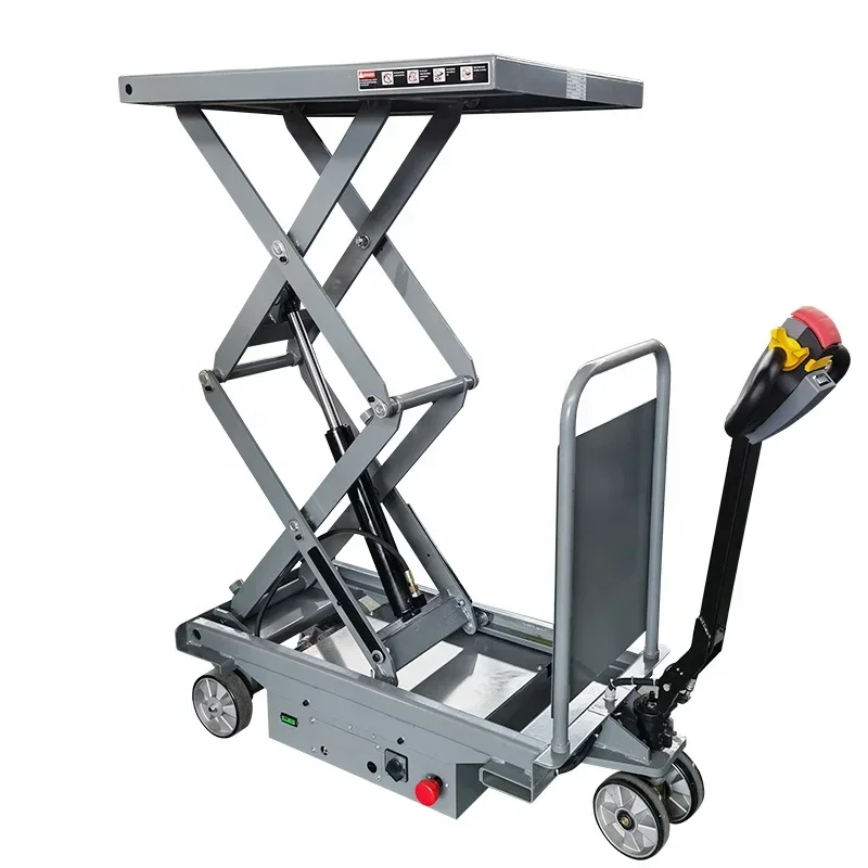 Electric Mobile Lift Table Easy to Move and Control Portable Mobile Platform Use Indoor or Outdoor Turntable Lift Table