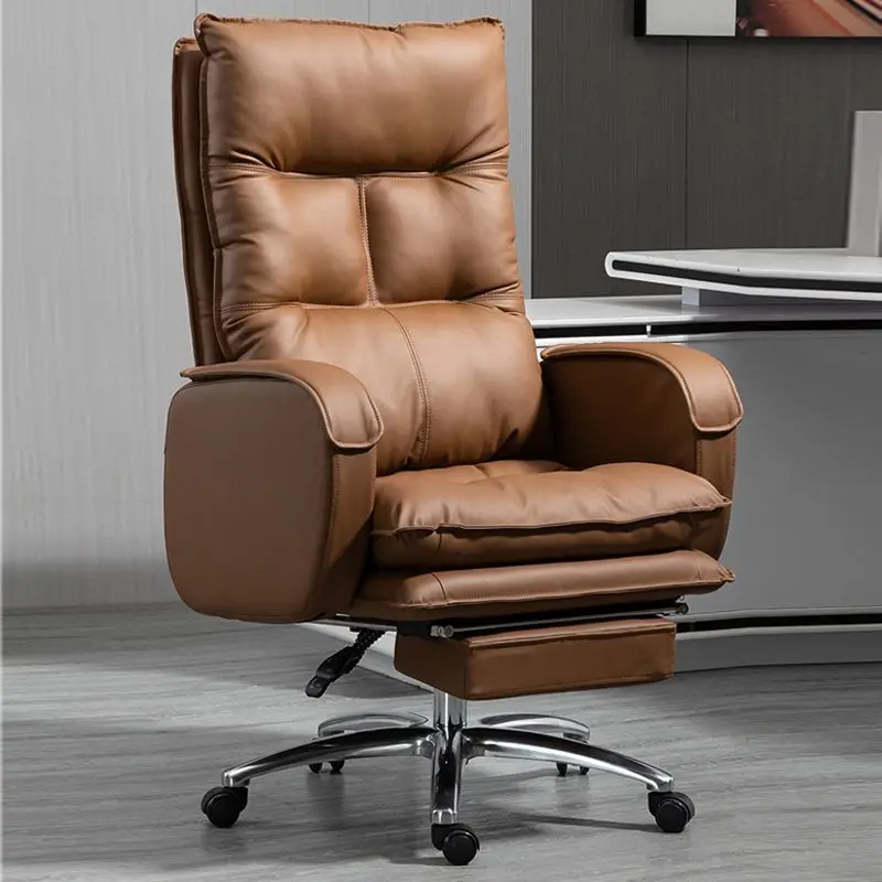 

Ergonomic Comfortable High Back Leather Rolling Swivel Office Chair Premium Designer Modern Luxury Executive Chair Furniture