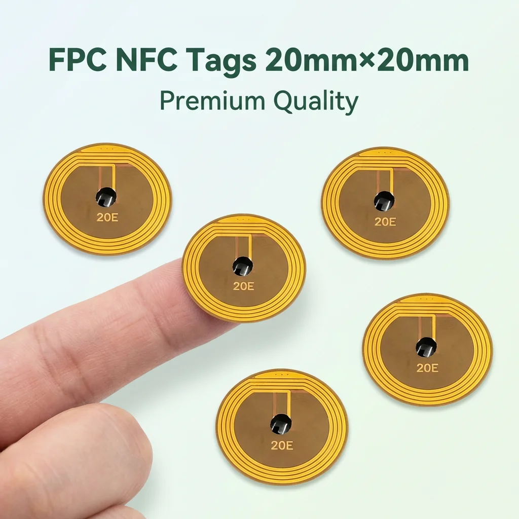 

NXP Ntag213 144Kybet RFID 13.56МГц NFC Микрочип малого размера 20мм программируемый чип FPC метка/наклейка для электронных компонентов