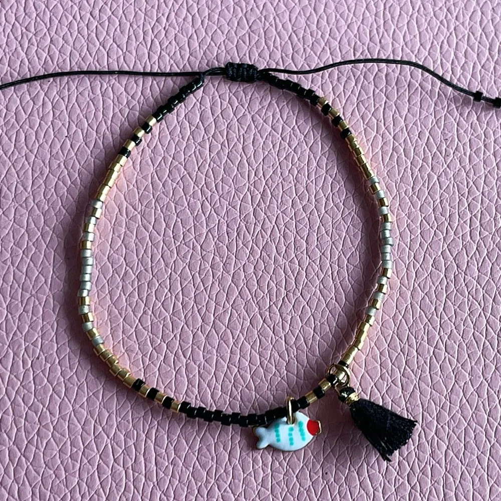 Boho Tassel Bracelet Color Contrast Miyuki Seed Beads Adjustable Simple Bracelets for Women Fashion Jewelry Gift