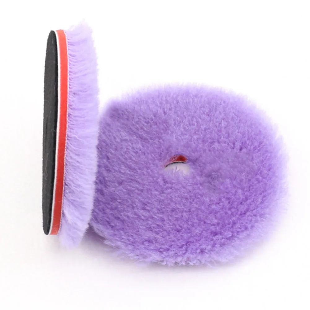 1pcs 5.5 Inch Purple Wool Polishing Pad Car Paint Polishing  Backing Buffing Pad For Auto Body Waxing Buffer Polisher