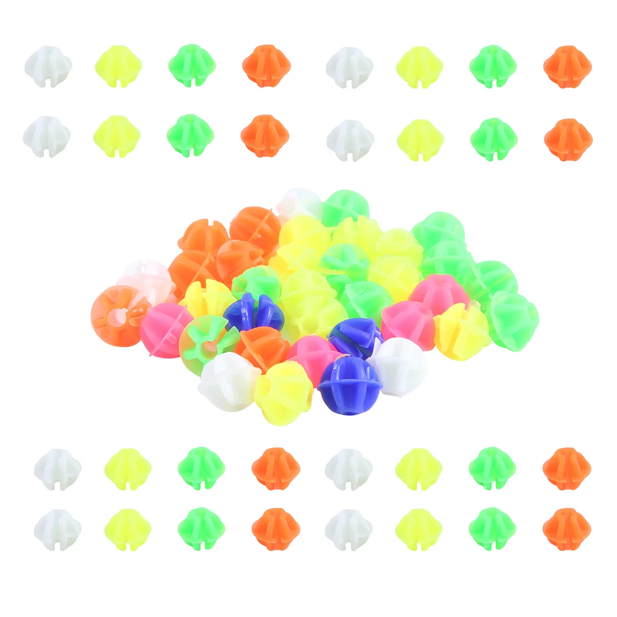 108Pcs Bicycle Round Decorative Colored Beads Spokes Decorations Plastic Cilp Spoke Beads