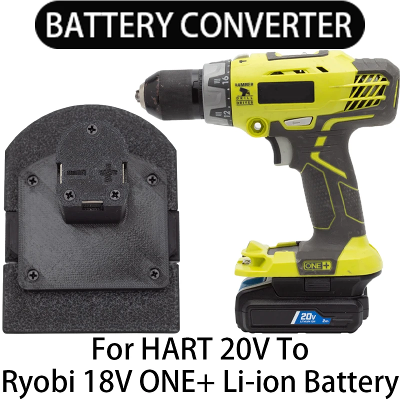 

Battery Adapter for Ryobi 18V ONE+ Li-ion tools Convert to HART 20V Li-ion battery adapter power tool accessories