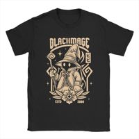 Men's Vivi Ornitier Black Mage Tattoo FFT Game T-Shirts 100% Cotton Tees Summer Vintage Short Sleeve T-Shirt Crewneck Tee Shirt