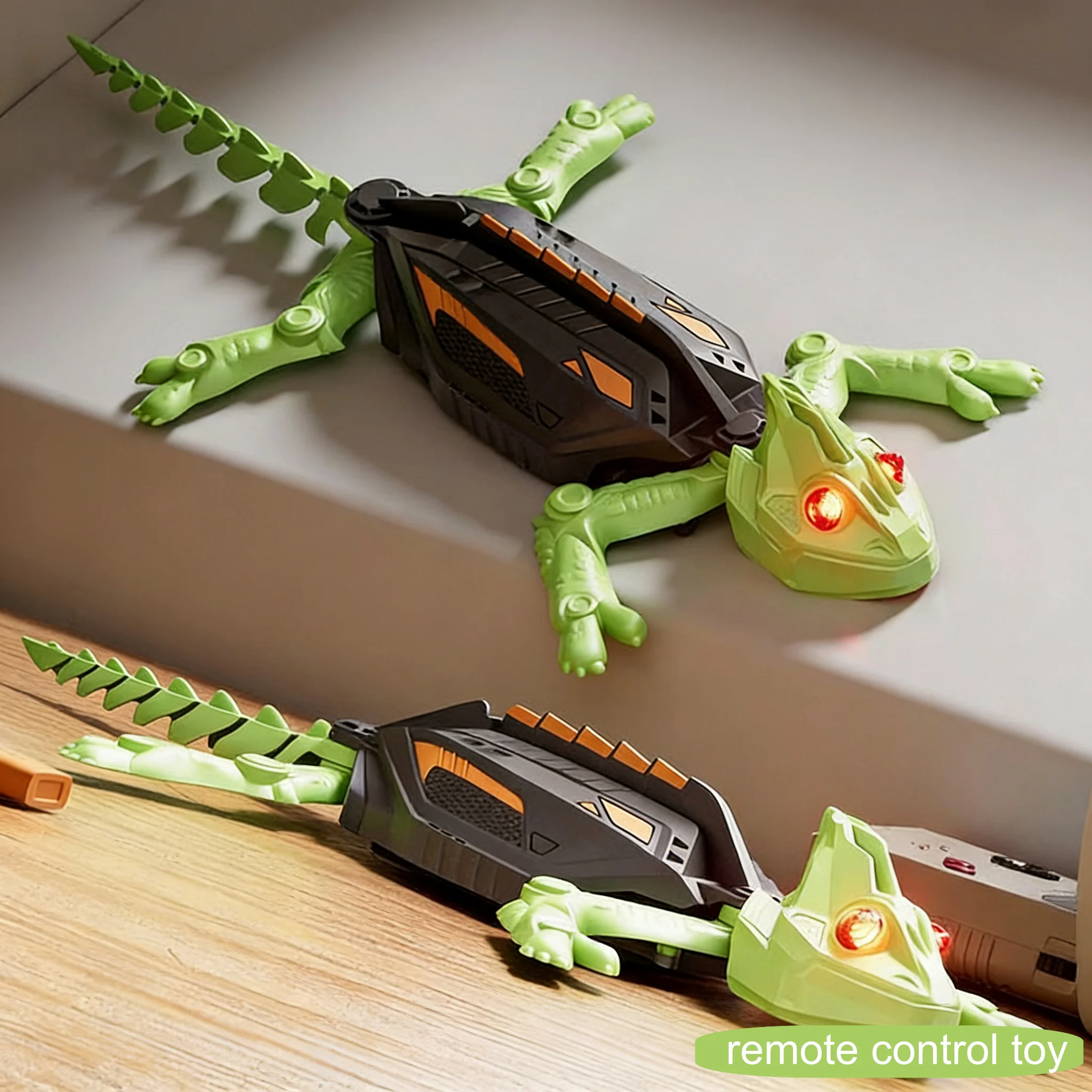 Creative Cockroach Spider Gecko Simulation Crawling Toy Kids Wall Climbing Chameleon Charging Halloween Prank Toy Gifts
