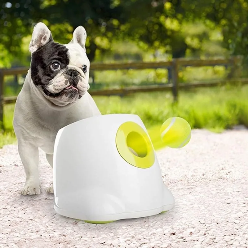 

Dog Automatic Ball Launcher for Small Dogs Dog Tennis Ball Throwing Machine 3 Balls Included