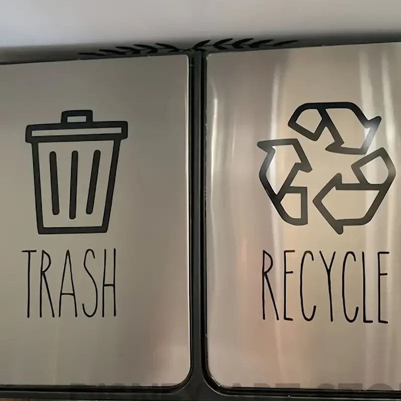 ملصق شعار القمامة وإعادة التدوير ، صائق لمقطورة مخزن المزرعة ، 1 way #2