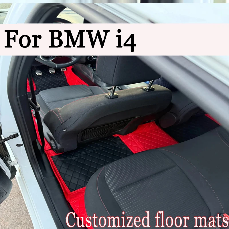 

Автомобильные коврики для BMW i4 2022, изготовленные на заказ автомобильные подушечки для ног, автомобильный ковер, аксессуары для интерьера
