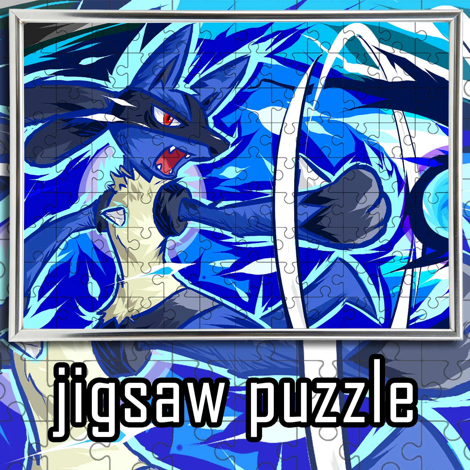 

Lucario Cool Aura Sphere Battle Anime Wooden Jigsaw Puzzle 108/200/300/500/1000pcs Color Box
