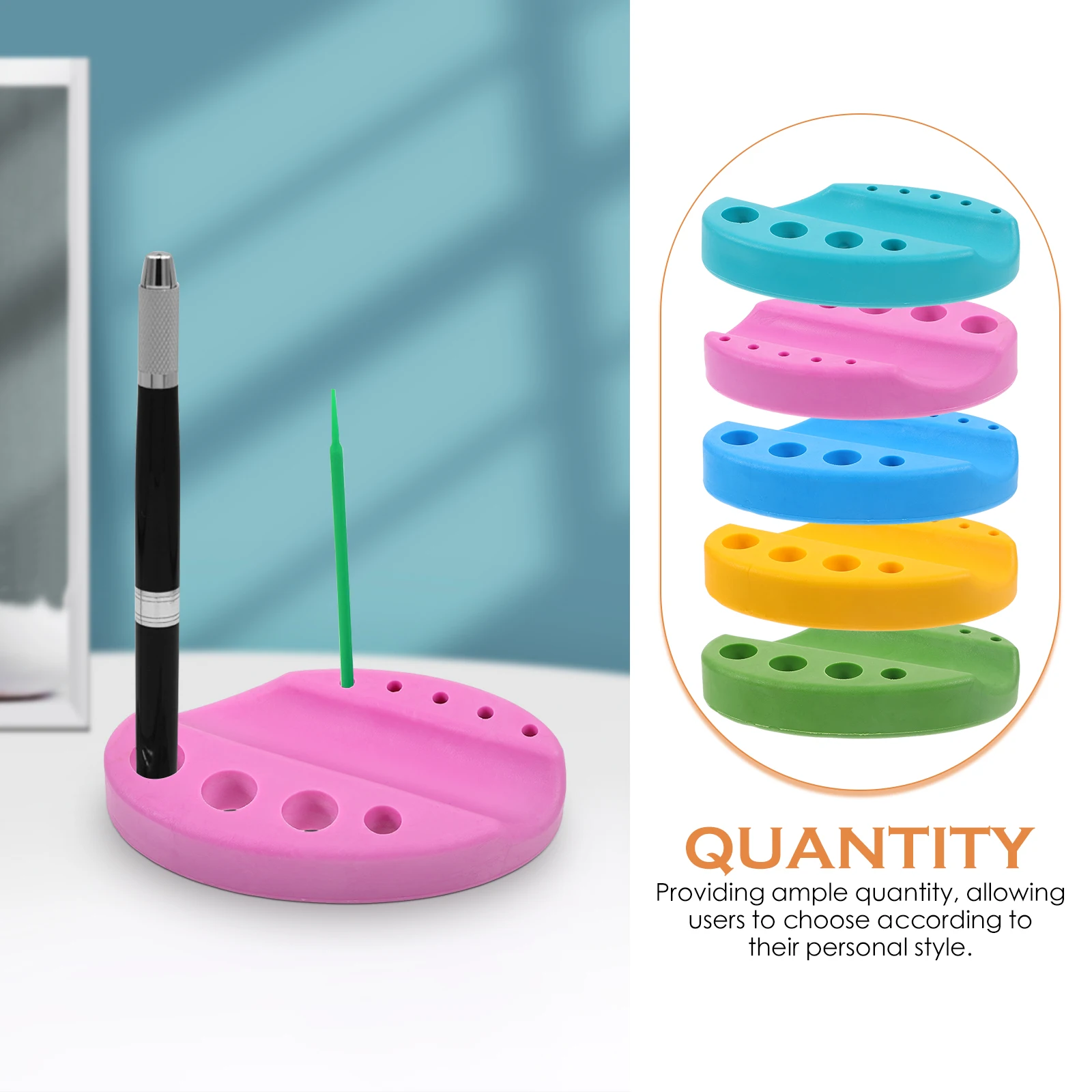 

5pcs Silicone Tattoo Ink Cup Holder Pigment Caps Organizer Sturdy Pen Bases Compact Tattooing Supplies Storage Stable
