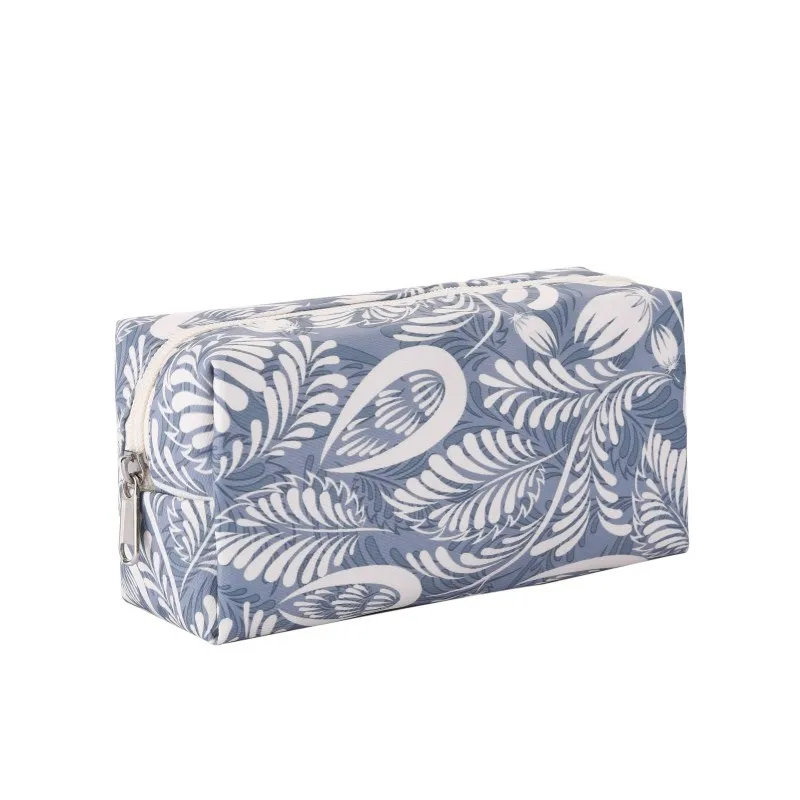 

5pcs Makeup Bags Bird Leaf Printing Cotton Linen Large Capacity Solid Travel Toiletry Bag