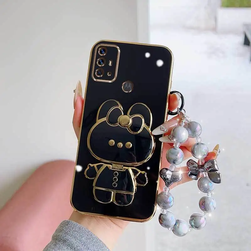 For Moto G30/G20/G22 Cover 3pcs( Phone Case+Lanyard+Stand) Comfortable Feel Phone Case Durable Suitable for Moto G30 Ideal