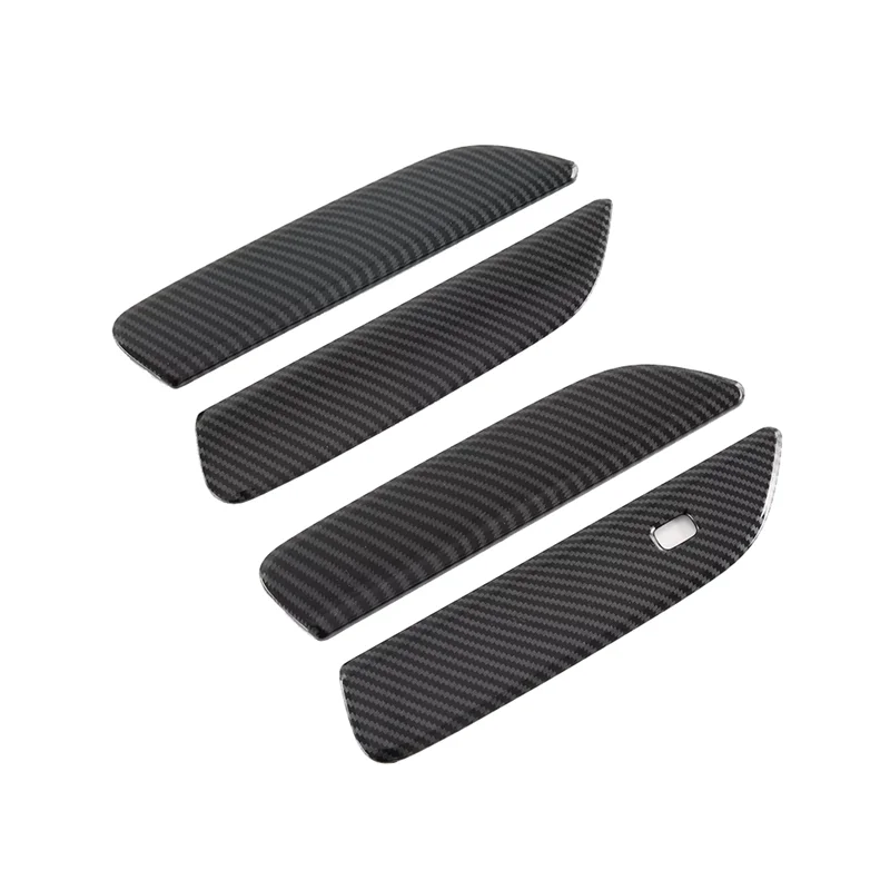 

4PCS Exterior Outer Door Handles Trim Cover Carbon Fiber Color For BYD Dolphin