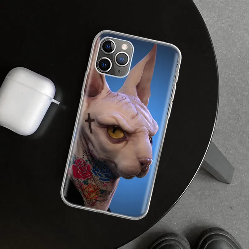 Sphinx Cat Phone Case Cover For iPhone 11 12 13 14 15 16 Pro Max Apple X XS XR 7 Plus 8 + Art Customized Fundas 14 13 11 Pro 12