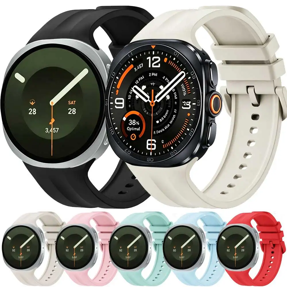 Original Silicone Band For Samsung Galaxy Watch 9/8 40 44mm Bands Watch 8 Classic 46mm Strap For Galaxy Watch Ultra 2 1 Bracelet